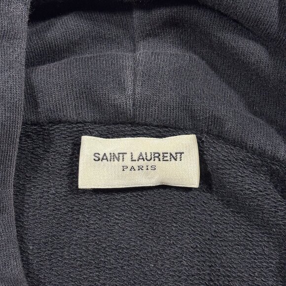 Saint Laurent Rive Gauche Logo Hoodie Black Size XL - Picture 4 of 7